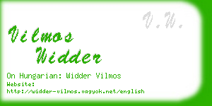 vilmos widder business card